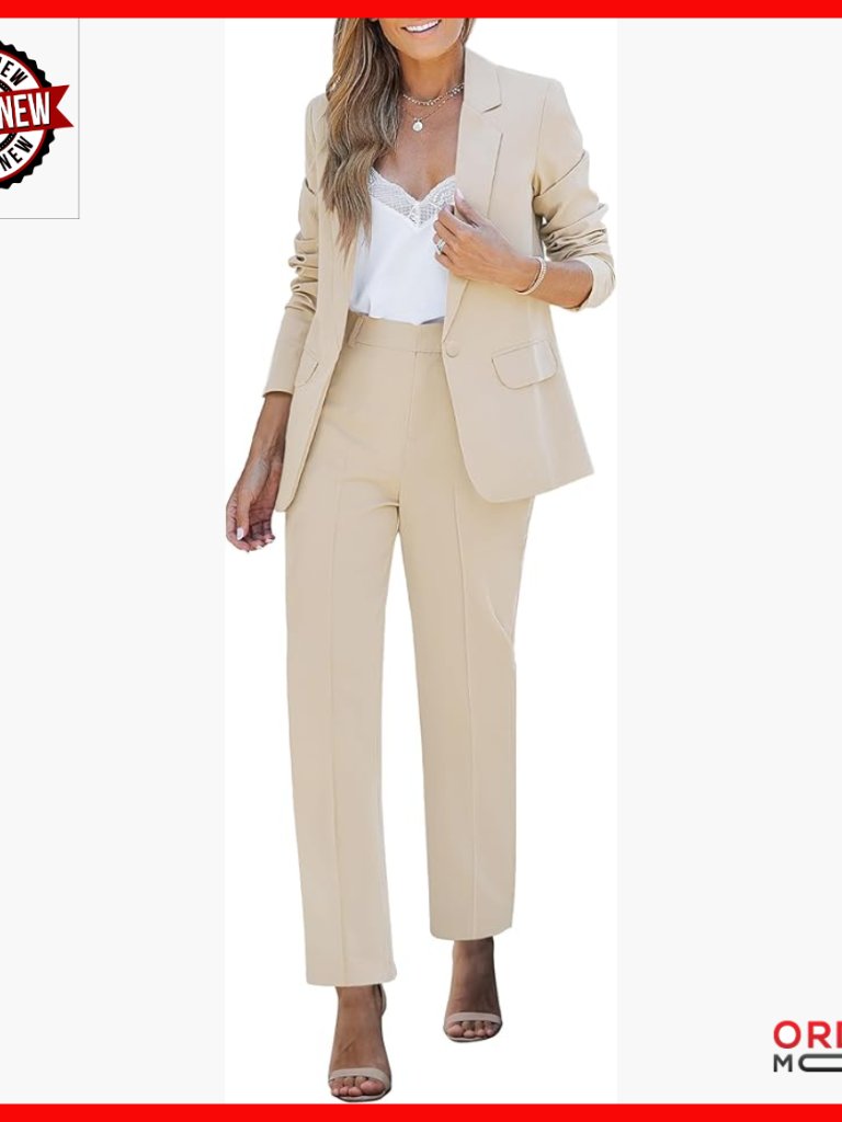 Professional Blazer Pantsuit Set For Work Office Business Casual Outfits